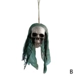 Skull Halloween Hanging Ghost Horror Props Door B Green