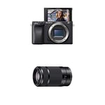 Sony α6400 E-mount compact mirrorless camera body and Camera with 55-210 mm Lens Bundle