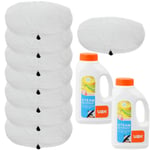 8 Mop Pads Detergent for EASY STEAM D6207 D6428 D6429 Steam Cleaner Citrus  1L