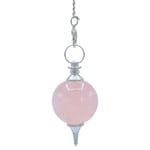 Pendel, Rosenkvarts och Chakra kedja - 24 G; 4.5 Cm