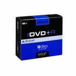 10x Intenso DVD+R 4.7GB 120min 16x Speed Blank Disks with Slim Cases