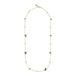Snö Of Sweden Capri Chain Necklace Gold/Green 45cm