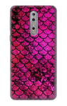 Pink Mermaid Fish Scale Case Cover For Nokia 8