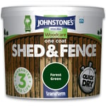 5L FOREST GREEN JOHNSTONES WOODCARE ONE COAT SHED AND FENCE PAINT GARDEN PROTECT