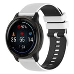 Garmin Vivoactive4 45mm / Venu 2 - Silikonrem 20mm Vit/Svart