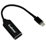 HDMI to USB C Adapter | USB C to HDMI Adapter | USB C Adapter to HDMI Adapter | HDMI Adapter | USBC to HDMI Adapter for Macbook Ipad Mac Pro Samsung Note Huawei Mate - 4K Converter USB Cable - Black