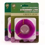 Strimmer Line 2 X 15mtr Rolls Petrol 2.0mm Nylon Cord Petrol Strimmers Green Jem