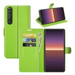 Sony Xperia 1 IV PU Wallet Case Green