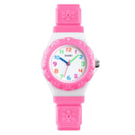 Skmei Kids Girls Children First Watch Easy Time Learning Pink