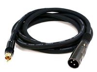 Monoprice 104777 XLR to RCA Cable - 1.83M (6ft) M/M, 16AWG Oxygen-Free Copper Conductors, Gold Plated Connectors - Premier Series