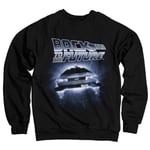 Hybris Back To The Future - Flying Delorean Sweatshirt (Black,M)