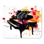 Music of Bright Watercolor Piano Jazz Orchestra Abstract Acoustic Home School Game Player Computer Worker MouseMat Mouse Padch