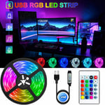 TV LED Lights USB TV Backlight Strip 5050 RGB Lighting Strips Remote Control 1M