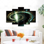 XMQW Impressions sur Toile 5 pièces Space Galaxy Affiche Peinture pour Le Décoration de Maison Peinture modulaire,A,40" Wx22 H