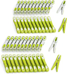 Non Slip Clothes/Laundry Pegs Dot Eco 48 pieces, green-white/white-green by