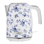 Laura Ashley - Jug vattenkokare elektrisk 1,7 L China Rose blå/vit