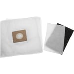 Vhbw - Lot de sacs (microfibres non tissées) + filtre avec 6 pièces compatible avec Moulinex MO151101/4Q0, Mini Space, Accessimo, Compacteo aspirateur