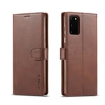 LC.IMEEKE Plånboksfodral till Samsung Galaxy S20 - Coffee