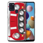 Phone Case for Samsung Galaxy A21s 2020 Classic Retro Mini Solar Red Transparent Clear Ultra Soft Flexi Silicone Gel/TPU Bumper Cover