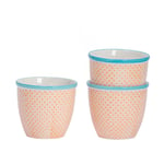 Hand-Printed Plant Pots 14cm Pack of 3