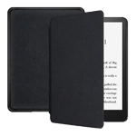 Smartdeksel for Amazon Kindle Paperwhite1/2/3 NB! IKKE FOR 4 eller nyere! Skinnimitasjon, magnet m/auto-sleep/wake 6-toms - Svart