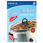 WRAPOK Slow Cooker Liners Kitchen Disposable Cooking Bags BPA Free for Oval or Round Pot, Large Size 11 x 16 Inch, Fits 1 to 3 Quarts - 1 Pack (10 Bags Total)