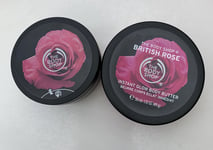 The Body Shop British Rose Instant Glow SBody Butter 50ml & Gel Body Scrub NEW