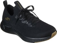 Skechers Sk52757 Solar Fuse-valedge Black/gold Jogger Gym Sport Trainer Shoe