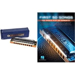 Hohner M533016 Blues Harp - Key of C, Chrome & First 50 Songs You Should Play On Harmonica