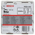 Bosch Professional 2500x Finish Nails SK64 25G (1.6/16 g, 2.8x1.45x30 mm, Galvanised, Accessories for Nail Guns, Pneumatic Nailers)