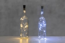 Finn-Lumor Ljusslinga med kork för flaska (Kallt ljus, Högra)