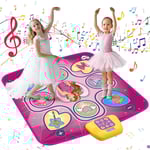 Dansmatta Present till Flickor och Pojkar 3-12 År Gamla, Elektronisk Dansmatta Spel Leksak, Inbyggd Musik, 5 Spellägen - Stor 98*87cm