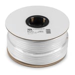 PD Connex 100V högtalarkabel 2x 1,5mm² 15A - Vit - 50 meter rulle, 100v högtalarkabel i 50meters rulle