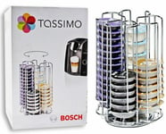 BOSCH TASSIMO T-DISC / POD HOLDER 52 PODS CHROME ROTATING BASE GENUINE 00574959