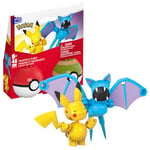 Mega Pokémon Coffret de Construction Pikachu et Zubat, avec Figurines articulées, 40 pièces et des Poké Balls, Cadeau pour Enfants, HXP12