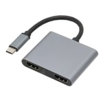 Typ C till Dubbel HD Multimedia Interface Adapter 4K 60hz för OS Tablet Pro Air 2020 2019 2018 för Dell XPS 13 15