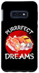 Coque pour Galaxy S10e Purrrfect Dreams Chat sushi endormi amusant pour homme, femme, enfant