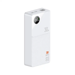 Powerbank 30000 mAH 22W - Vit - TheMobileStore PowerBanks