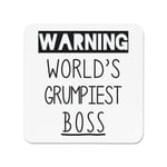 Warning World's Grumpiest Boss Fridge Magnet Grumpy Awesome Best Manager Funny