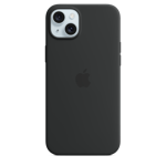 Apple Silikonskal med MagSafe till iPhone 15 Plus – svart
