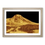 Big Box Art Maat Mons Planet Venus Space Framed Wall Art Picture Print Ready to Hang, Oak A2 (62 x 45 cm)