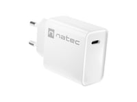 Natec AC-adapter väggladdare med USB-C PD 20W och snabbladdning