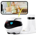 Enabot EBO AIR - Caméra de Surveillance WiFi Intérieure Mobile - Moniteur de Caméra - Robot Télécommandé avec Recharge Autonome