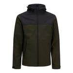 Jack & Jones Men's Soft Shell Fleece Jacket with Hood Workwear Coat, S to 2XL