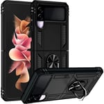 Kompatibel med Samsung Galaxy Z Flip 3 Fodral, [Military Gra
