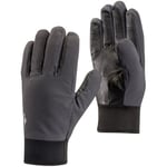 Black Diamond Mid Weight Soft Shell Gloves, Unisex, smoke, XS