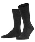 FALKE Men's Sensitive Berlin M SO Wool Cotton With Soft Tops 1 Pair Socks, Grey (Anthracite Melange 3080) new - eco-friendly, 8.5-11