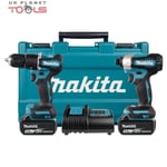 Makita DLX2414ST 18V BL Combi & Impact Drill + 2 x 5Ah Batteries, Charger & Case