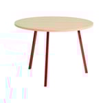 HAY Loop Stand matbord o105 cm Maroon red-clear lacq. oak