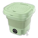 Mini Tvättmaskin, Hopfällbar Design, Portabel och Retraktbar, Grön, EU